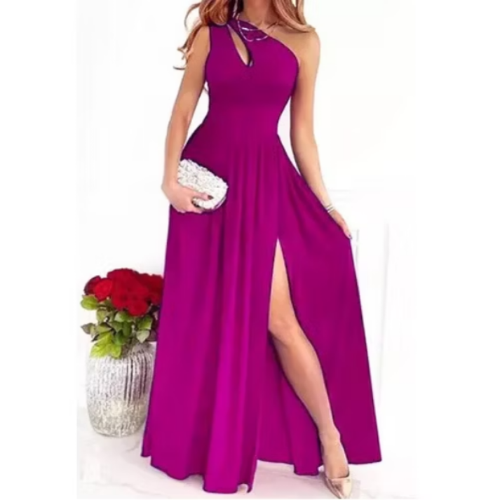 Dê uma olhada em Vestido Feminino Longo Com Fenda, Ombro Único 053 por R$158,90. Compre na Shopee agora! https://s.shopee.com.br/9KTqwOMQMt