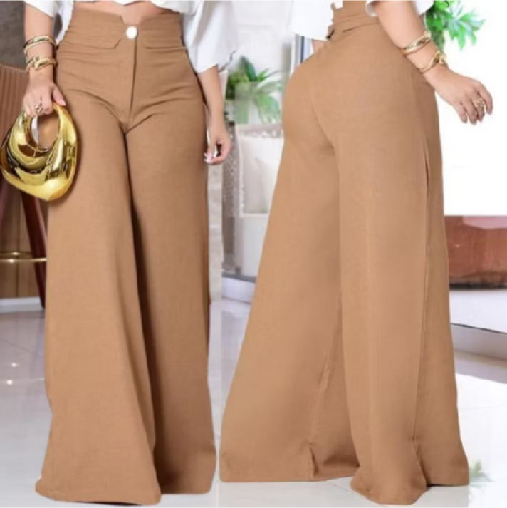 Dê uma olhada em Calça Pantalona de Linho Feminina com Botão e Zíper Frontal Elegancia e Conforto por R$99,60. Compre na Shopee agora! https://s.shopee.com.br/9zjc5L9RLS