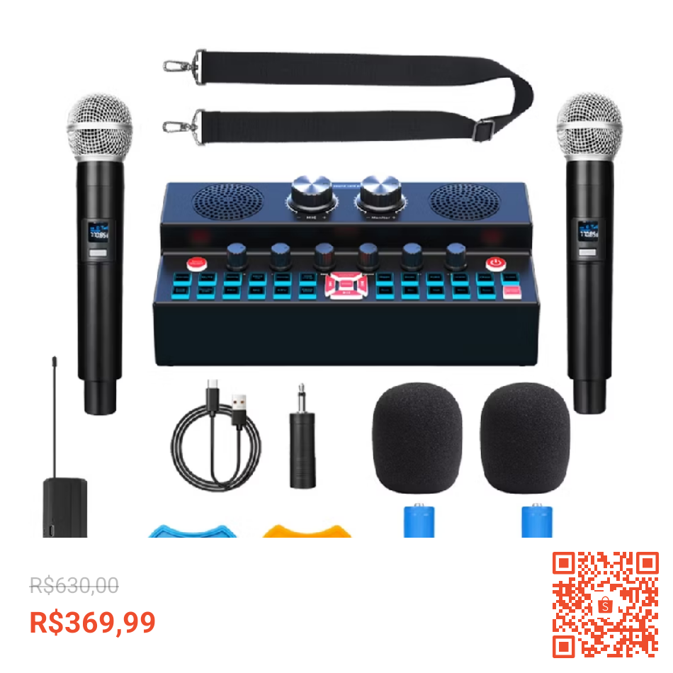 Coiebu kit de placa de som com microfone condesador