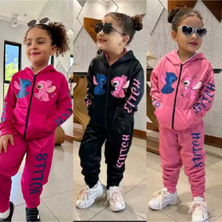 Dê uma olhada em Conjunto Infantil de Frio Agasalho Menina Inverno Stitch por R$60,00 - R$69,60. Compre na Shopee agora! https://s.shopee.com.br/4AlrQbl1yT