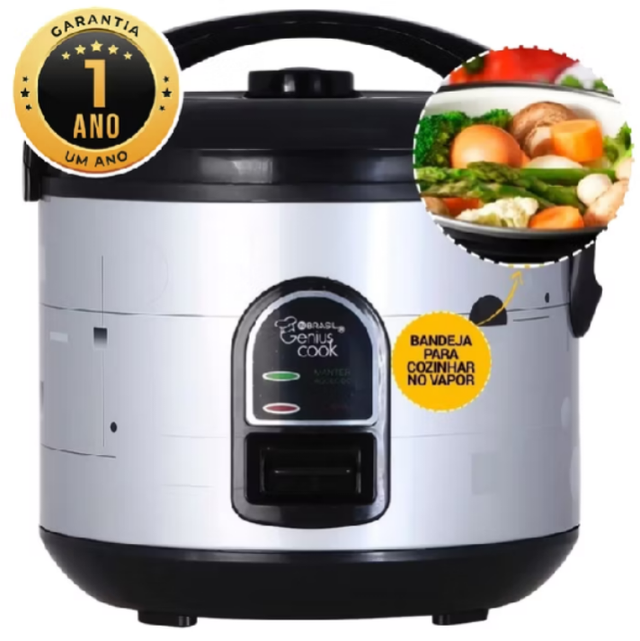 Dê uma olhada em Panela Elétrica de Arroz 5 xícaras 1L - Com legumeira - Multifuncional - In Brasil por R$157,70. Compre na Shopee agora! https://s.shopee.com.br/6fT5jDnw37