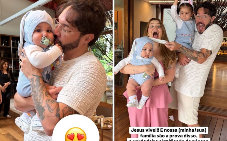 Viih Tube e Eliezer fazem Páscoa mágica com filhos em casa luxuosa