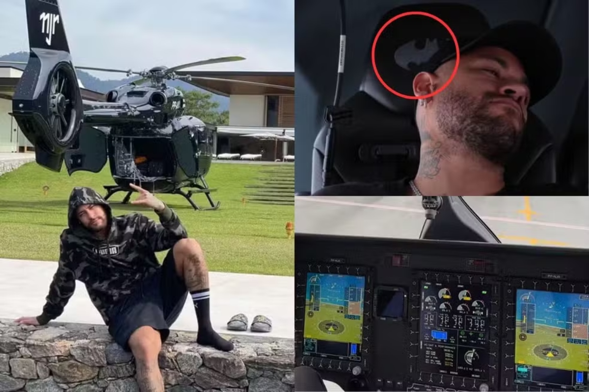 Neymar tem helicóptero com bancos do Batman, mas Anac suspende voos.O