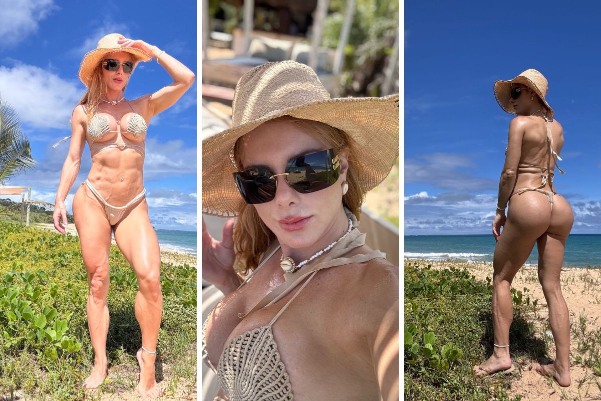 Deborah Albuquerque celebra ‘corpo slim’
