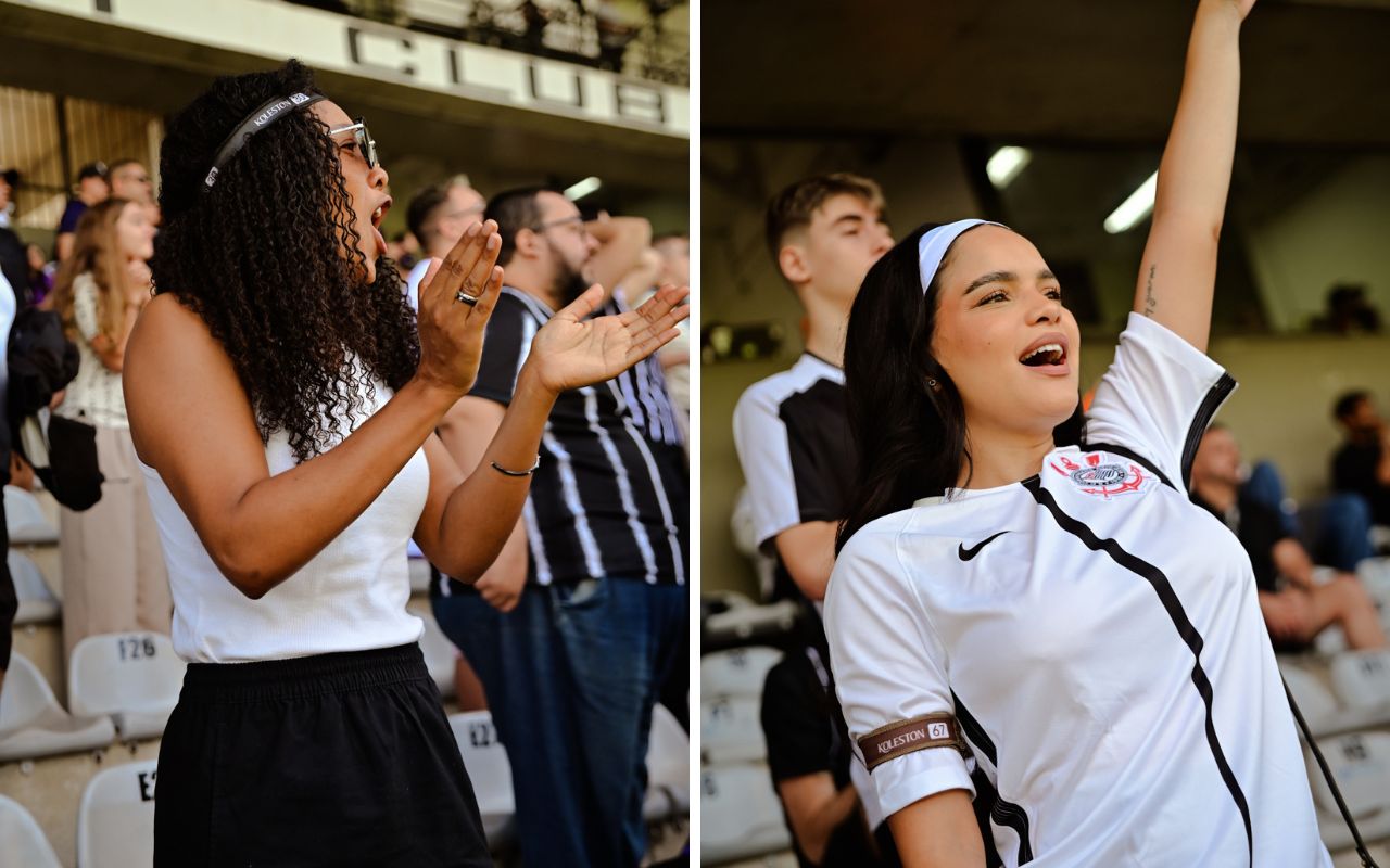 Negra Li e Carol Macedo vibram no clássico, mas veem derrota do Corinthians para o Palmeiras