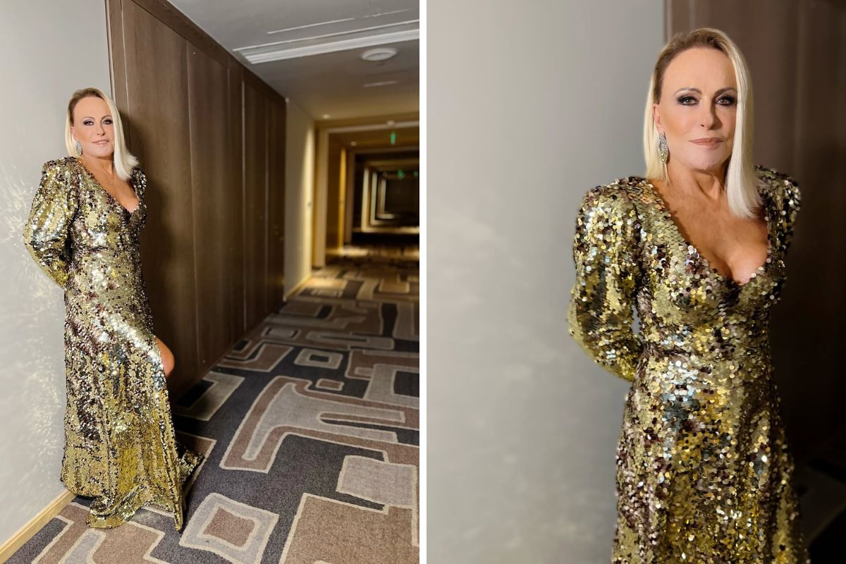 Vestido de Ana Maria Braga na festa da Globo chama atenção